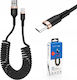 Montis Spirale Kabel USB Typ-C männlich - USB-A Schwarz 1,5m 6480395