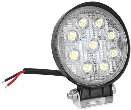 Ps Στρογγυλός Προβολέας Εργασίας 9 Led 27w Flood Off Road