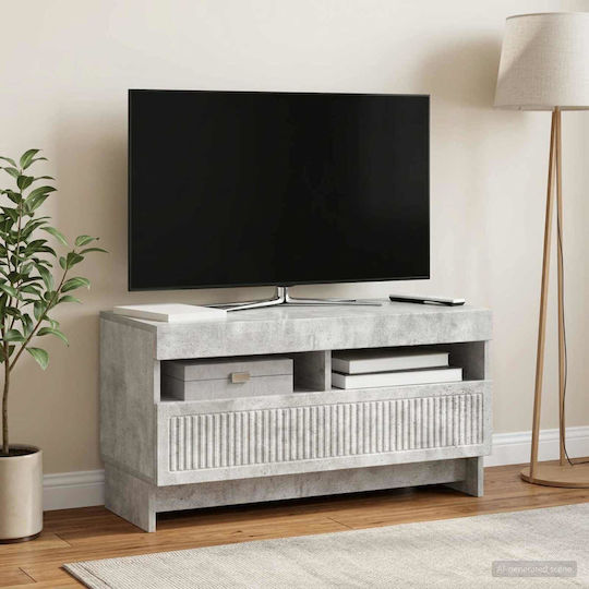 Dulap pentru TV cu Iluminare LED Gri Beton 81x35x43 cm