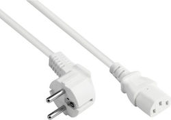 Goobay Schuko / IEC C13 - Schuko / IEC C13 Cable 1m White 18043 Goobay Schuko / IEC C13 - Schuko / IEC C13 Cable 1m White 18043