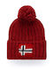 Semiury Pom Pom Beanie Ανδρικός Σκούφος Πλεκτός σε Μπορντό χρώμα