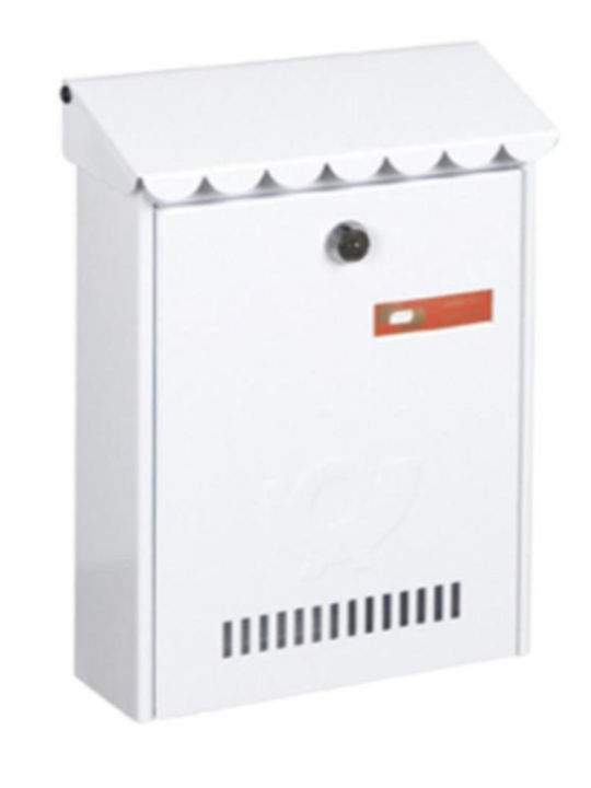 Viometal Briefkasten Für Draußen Metallen In Weißes Farbe 21.5x6.8x30cm