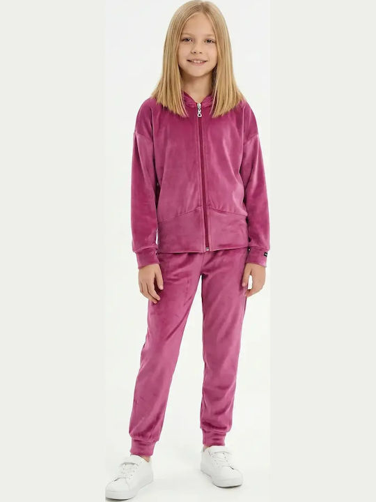 Kids Clothing Set with Pants Winter 2 Pieces Pink-Purple