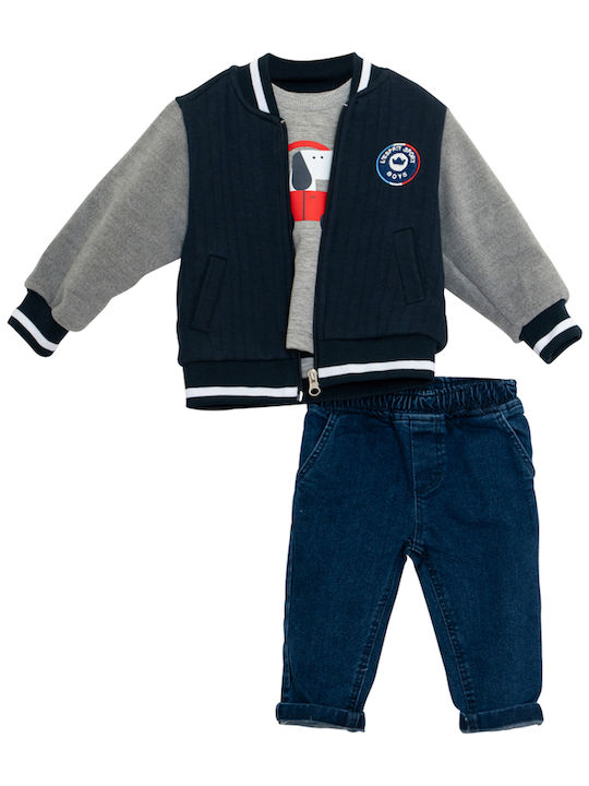 Restart Kids Set with Pants 3 Pieces Blue
