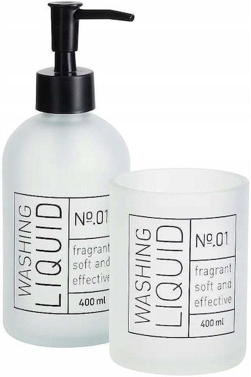 Bathroom Solutions Badezimmerzubehör-Set Glas Weiß 2 Stück