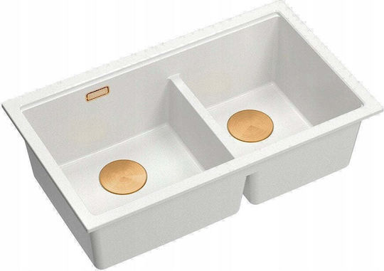 GraniteQ Logan Поддръжка 76x45см Бял GraniteQ Logan Поддръжка 76x45см Бял