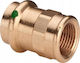Viega Transitional Fitting Sc 15mm X 3/4" Glossy Brass Pipe Connector