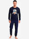 Nina Club Winter Men's Cotton Pyjamas Blue