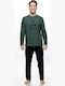 Galaxy Winter Men's Pyjamas Green