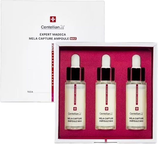 Centellian24 Madeca Mela Capture Soothing & Moisturizing Face Ampoule Serum with Centella Asiatica & Niacinamide for Brightening & Whitening 3x15ml