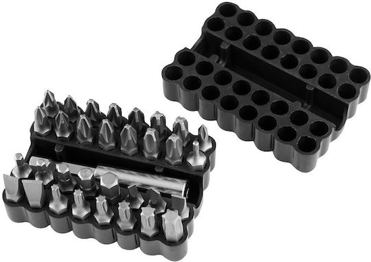 Graphite Satz 33 Schraubendreher-Bits Gerade / Kreuz / Stern / Torx