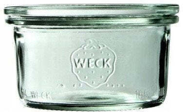 Weck Set of 12 General Use Vases with Airtight Lid Glass Transparent 165ml 12 Pieces
