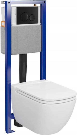 Alcadrain Built-in Plastic Toilet Flush Rectangular Low Pressure Black