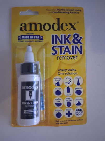 Amodex Ink & Υγρό Καθαριστικό Λεκέδων για Υφάσματα 30ml