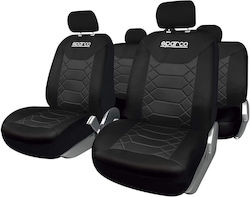 Set huse scaune auto Sparco Sport negru 9 piese