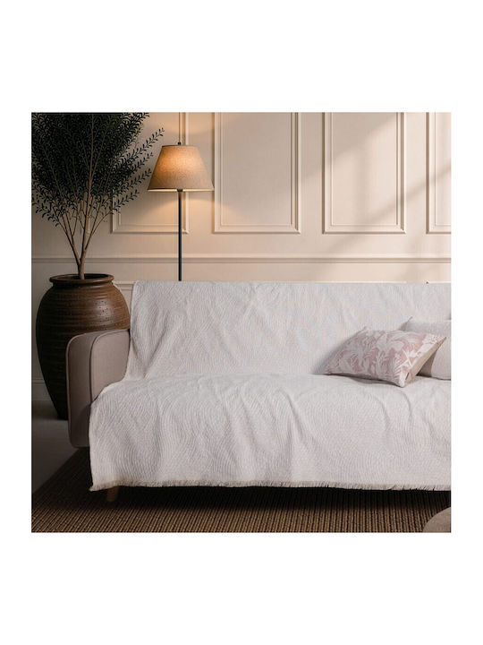 Teoran Norman Sesselüberwurf 180x150cm Off-White