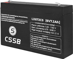 CSSB UPS-Batterie 6V 7,2Ah CSSB UPS-Batterie 6V 7,2Ah