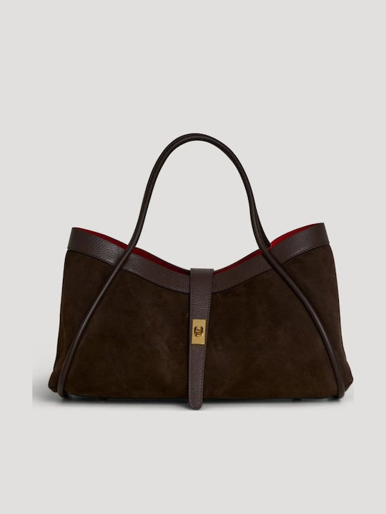 Leather Women's Shoulder Bag Suede Brown