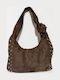 Damentasche Schulter Wildleder Braun