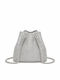 Women's Silver Drawstring Bag