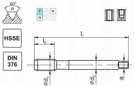 Fanar Kolaouzó Gwintownik M 6 Din-376c 6h Hsse 800