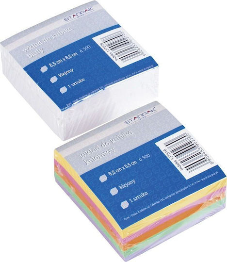 Starpak White Memo Pad Stickers Cube 8.5x8.5cm