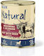 Natural Nasses Hundefutter mit Rindfleisch, Hirsche und Kürbis 800gr
