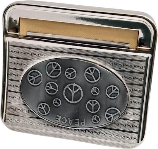 Kalliopi Silver Zigarettenschachtel Drehmaschine Metallische Silber Farbe Design Stück 8x9cm 47302-011-7