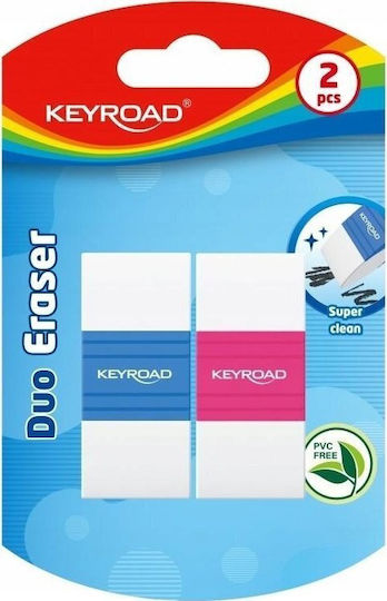 Keyroad Σετ Γόμες για Μολύβι 2τμχ Λευκές