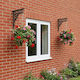 vidaXL Heavy-Duty Shelf Brackets Made of Stainless Steel in Brown Colour 275x230mm 2 Pieces 42038802