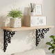 vidaXL Heavy Duty Shelf Support Made of Stainless Steel in Black Color 240x240mm 2pcs 42038821