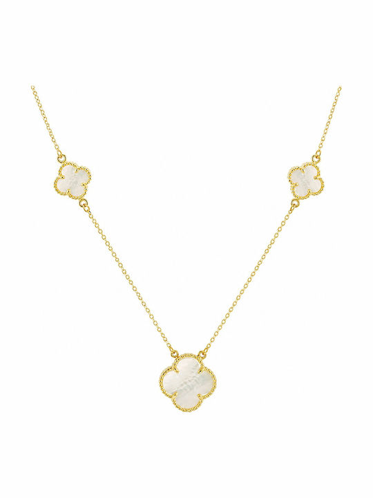 Senzio Belibasakis Halskette mit Blumenmuster aus 14K Gold
