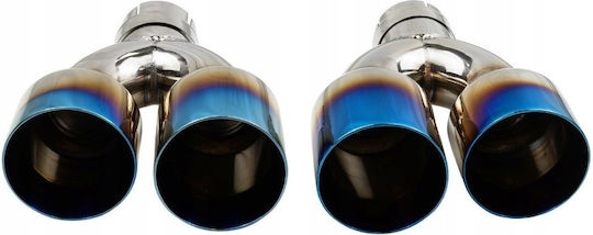 Poujoulat Kaminrohr Abschluss Typ: 37 101mmx2 Eingang 67mm Glänzend Burn Set