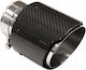 Poujoulat Kaminrohr Abschluss Exaustion 89mm Eingang 67mm Carbon Glanz