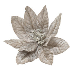 Weihnachtskranz Alexandrinischer Blume Gefrorener Clip Champagner 30x15cm 306.035.0045.29