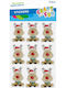 Craft with Fun Weihnachtsaufkleber Mit Rentier Muster 3x3cm 9Stücke