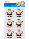 Craft with Fun Weihnachtsaufkleber Mit Muster Weihnachtsmann Und Flocken 6Stücke