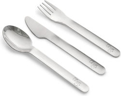 Лъжица Нож & Вилица Inox Калъф Силиконов Син 3 бр Citron