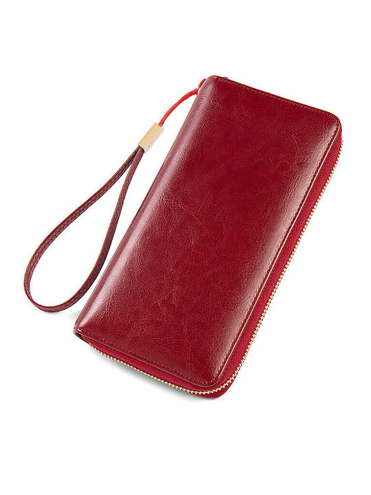 Portofel Mare Din Piele Pentru Femei Pentru Monede Burgundy