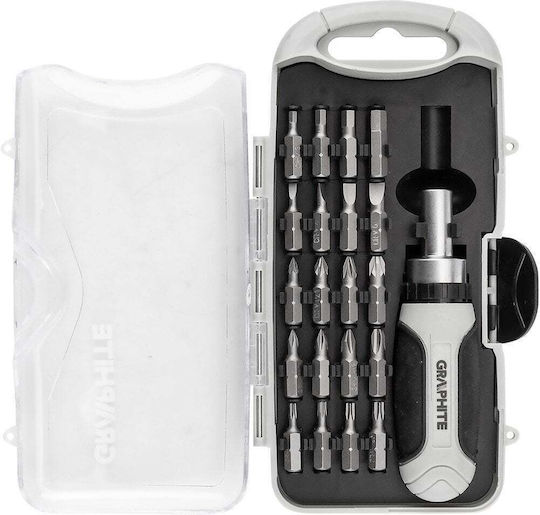 Ratchet Screwdriver with Magnetic Interchangeable Tips