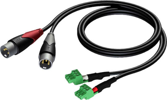 Procab Cable XLR male - Μαύρο 1.5m CLA834/1.5