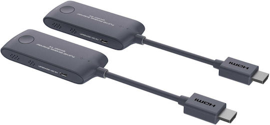 PremiumCord Безжичен удължител HDMI Mini Full HD 1080p до 20 m Сив
