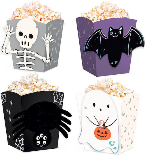 Popcorn Boxes Spooky Friends 4 Pieces