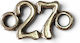 Metallic Good Luck Charm Connector 27 Silver 13x7mm 10pcs