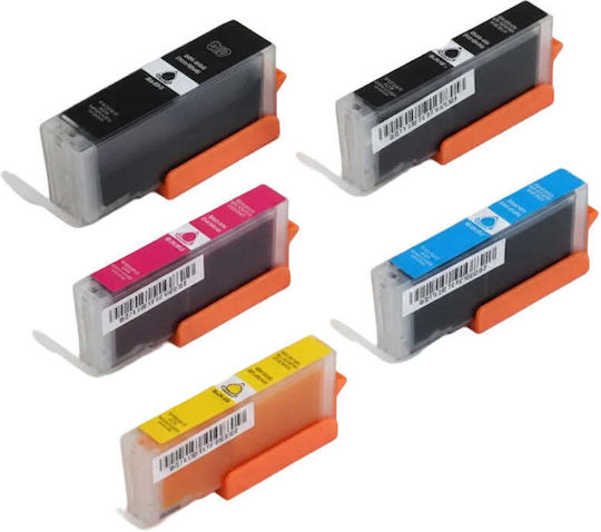 Pachet Cartușe de Cerneală Compatibile pentru Imprimantă InkJet Canon Pgi-580xxl/cli-581xxl Multiplu (Culoare) 5 Bucăți