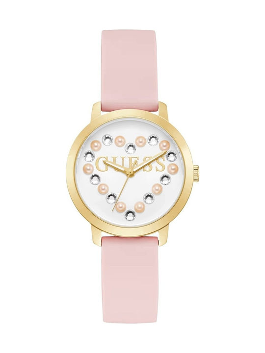 Devotion Set Womens Watch 36mm Battery with Pink Rubber Strap