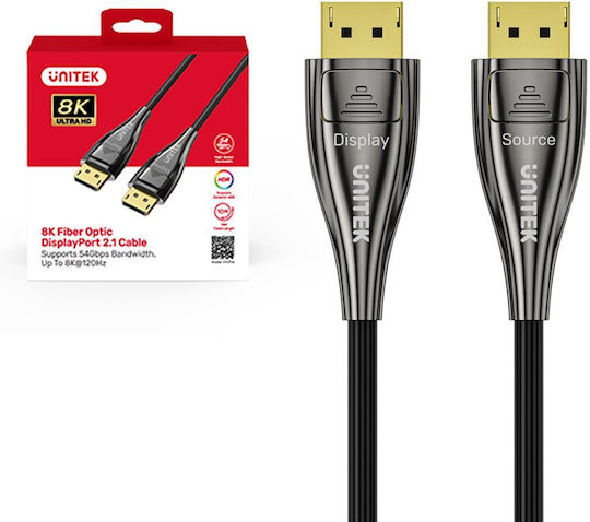 Unitek Cablu DisplayPort 30m Negru