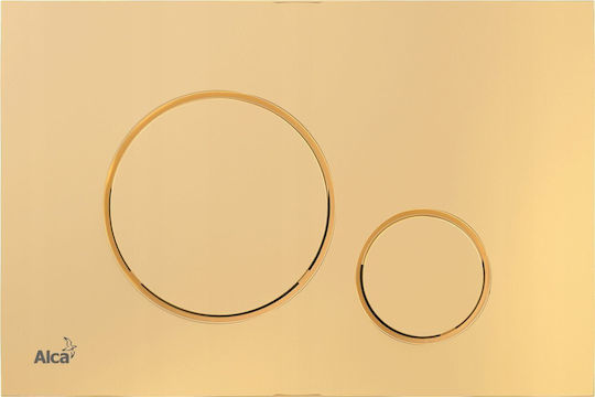 Alcadrain Thin Control Button For Concealed Cisterns Dual Flush Gold Glossy M675