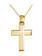 Papoulidis Jewellery Мъжки Златен Кръст 14 Карата Двулицев Без Верижка