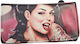 Kalliopi Silver Tabaktasche Künstliches Leder Design Pin Up Girl 14x8cm